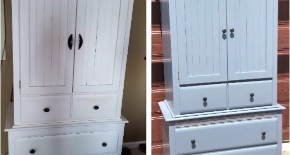 painted furniture, Amy's Upcycles, armoire makeover