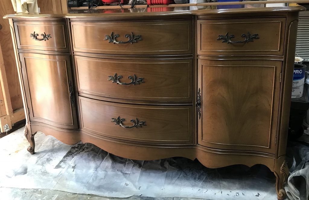 server, buffet, makeover, painted furniture