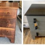 Dresser makeover, before and after